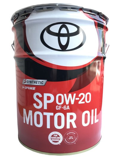 【TOYOTA(トヨタ)】【送料無料】トヨタ純正エンジンオイル 全合成油 SP 0W-20 GF-6A 20L (08880-13203)
