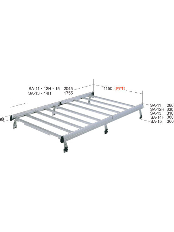【ROCKY(ロッキー) 】 ルーフキャリア (SA-13)<取り寄せ商品>